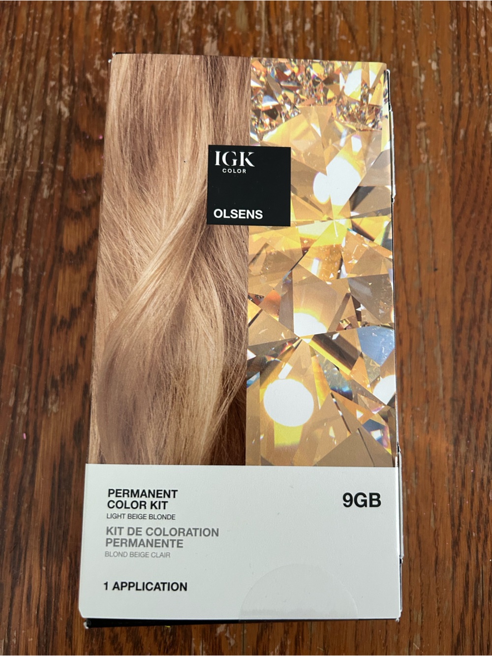 IGK Olsens Permanent Color Kit - Light Beige Blonde (9GB)